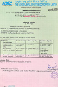 NSIC Rajasthan Electric Industries Registration